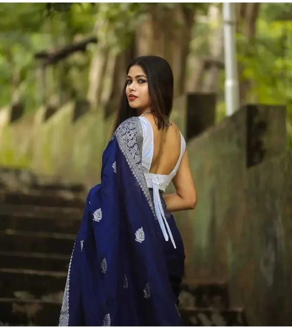Dark_Blue_Woven_Kanjivaram_Silk_Saree_with_Saree_Cover